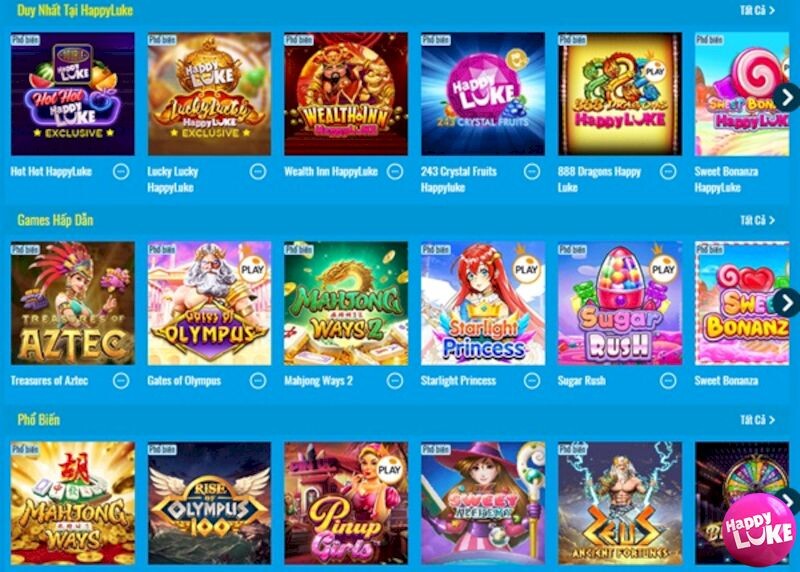 Giới thiệu một số thông tin cơ bản về Slot Game tại HappyLuke