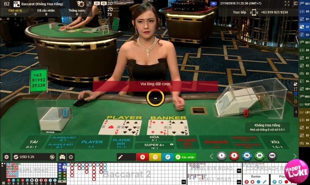 Bạn chỉ cần có tài khoản tại Happyluke là có thể chơi Baccarat cùng nhiều game cược khác